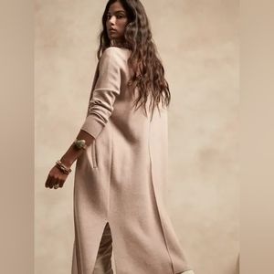 Banana Republic Duster Cardigan Sweater Legging Set XS NWT Light Taupe Beige